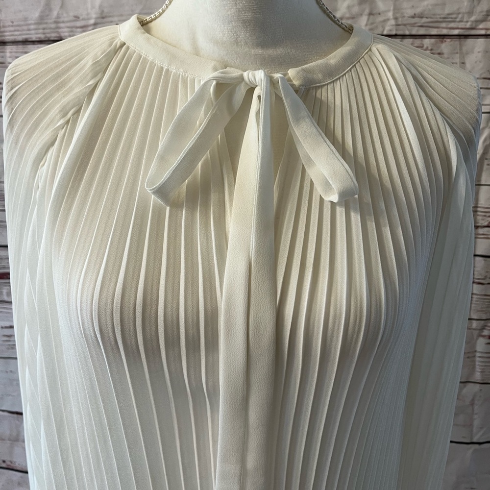NWT Endless Rose off white blouse See Through Sheer Long Sleeve flowy M Medium
